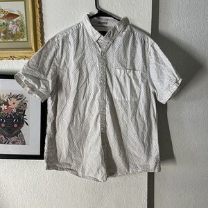 Denim & flower Size XL White mens button down shirt